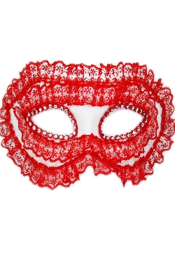MASCHERA MERLETTO ROSSO